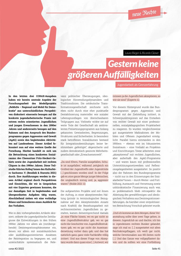 Cover Gestern keine Größeren Auffälligkeiten