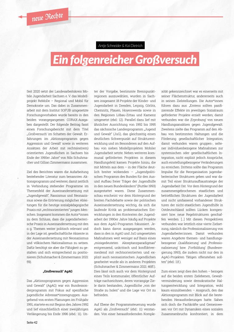 Cover Ein folgendreicher Großversuch